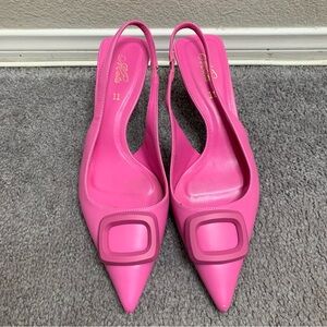 Chic Pink Slingback Heels
